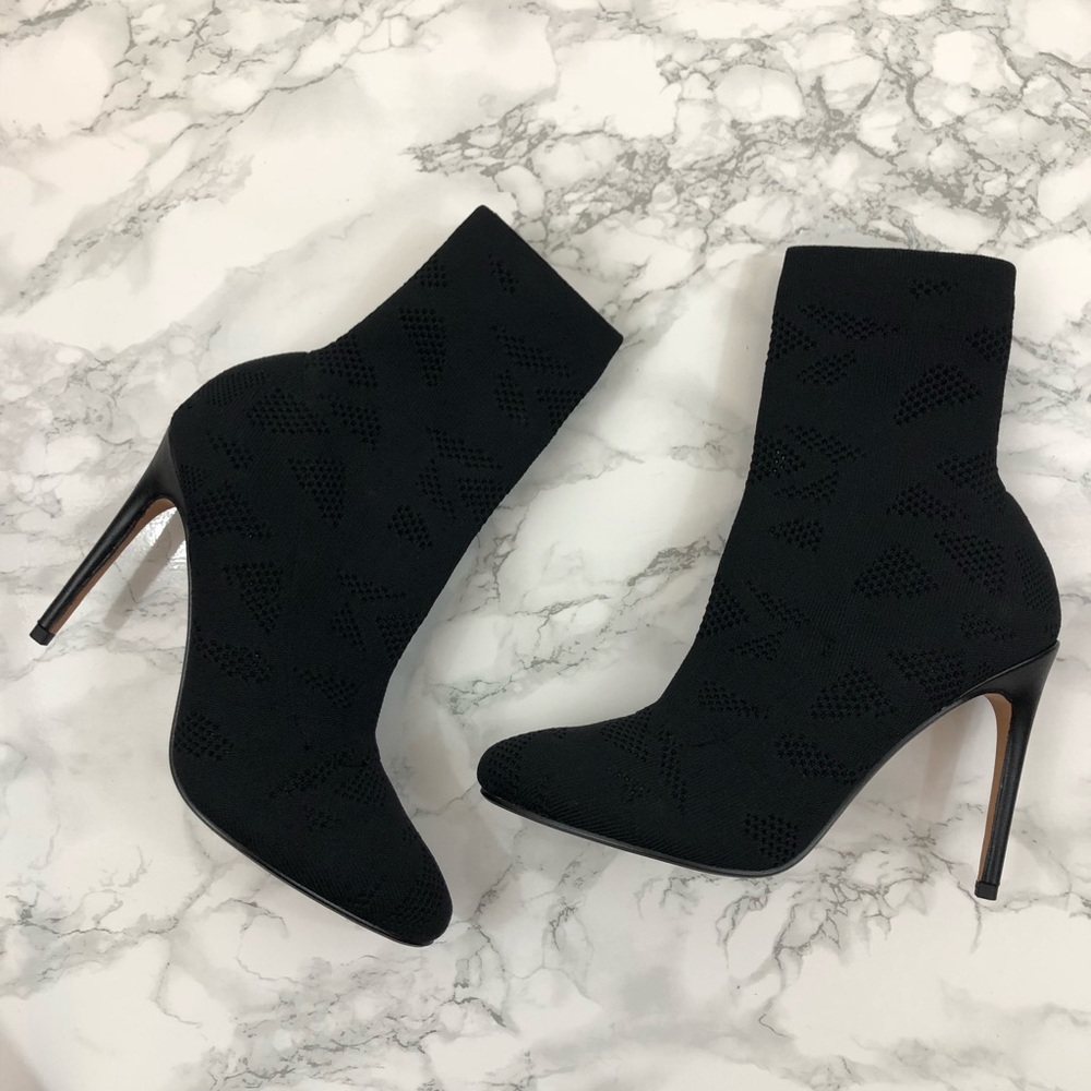 SOLD NEW ASOS Elyssa Black Knitted Sock Boots - Picture 3 of 8